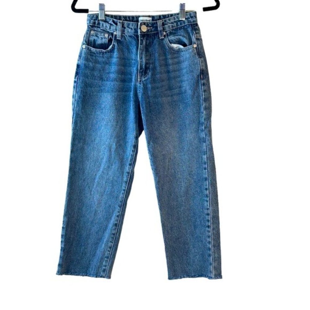 Superdown Womens balloon High-Waist Cropped Frayed Hem Size 25